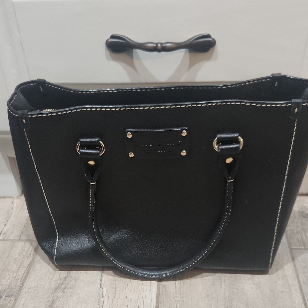 Kate Spade Black Tote with Silver Hardware